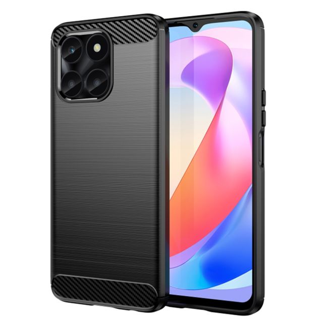 Techsuit Carbon Back Cover Σιλικόνης Μαύρο (Honor X6a - Huawei)