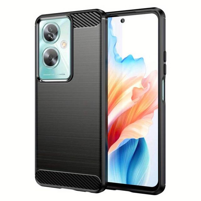 Techsuit Carbon Back Cover Σιλικόνης Μαύρο (Oppo A79 5G)
