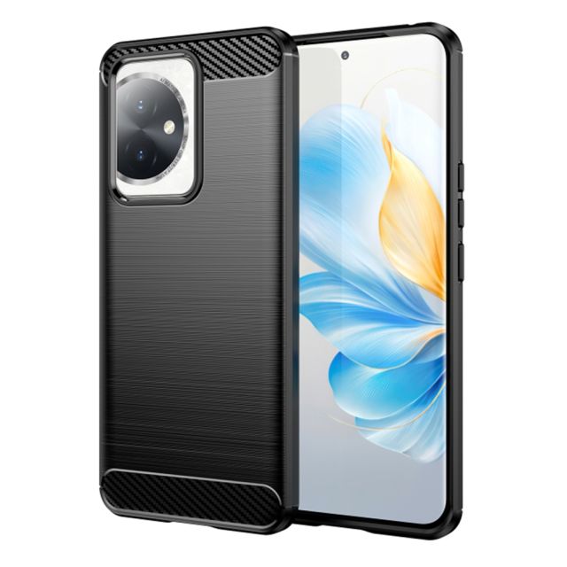 Techsuit Carbon Back Cover Σιλικόνης Μαύρο (Honor 100)