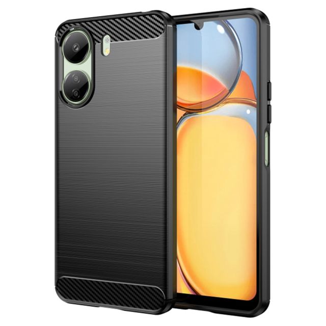 Techsuit - Carbon Silicone - Xiaomi Redmi 13C 4G / Poco C65 - Black