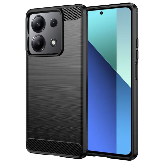 Techsuit Carbon Back Cover Σιλικόνης Μαύρο (Redmi Note 13 4G)