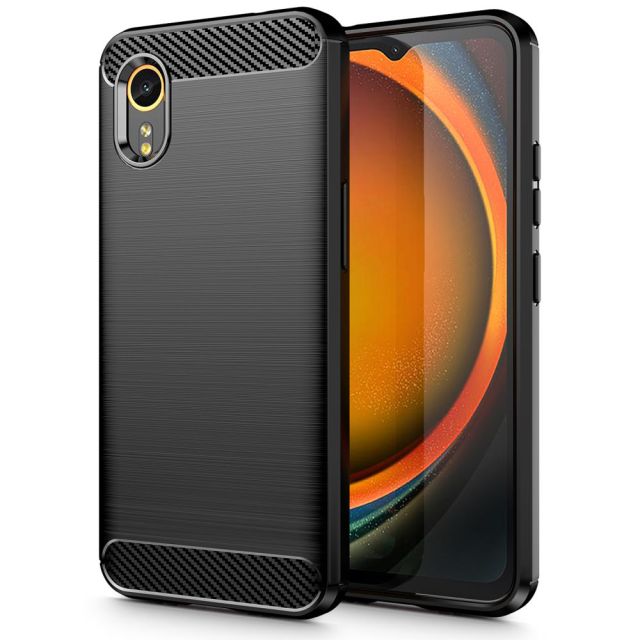 Techsuit Carbon Back Cover Σιλικόνης Μαύρο (Samsung Galaxy Xcover7)