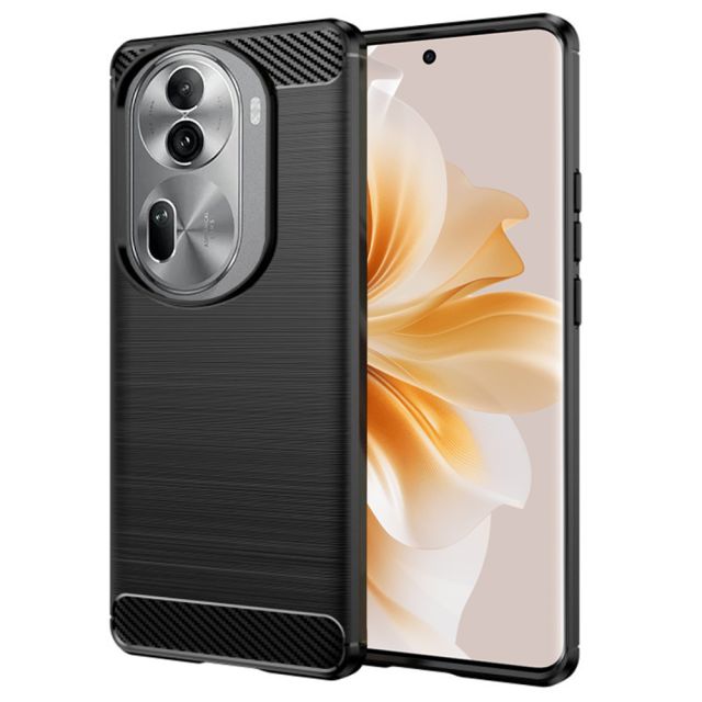 Techsuit Carbon Back Cover Σιλικόνης Μαύρο (Oppo Reno11 Pro)