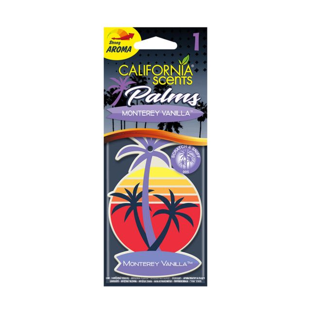 California Scents Αρωματική Καρτέλα Κρεμαστή Αυτοκινήτου Βανίλια