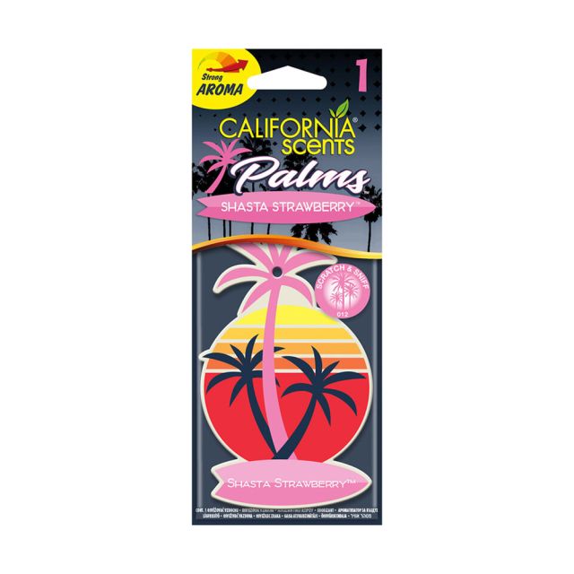 California Scents Αρωματική Καρτέλα Κρεμαστή Αυτοκινήτου Φράουλα