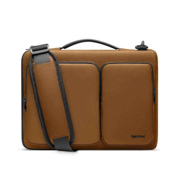 tomtoc Defender A42 Τσάντα Ώμου / Χειρός για Laptop 13" σε Καφέ χρώμα