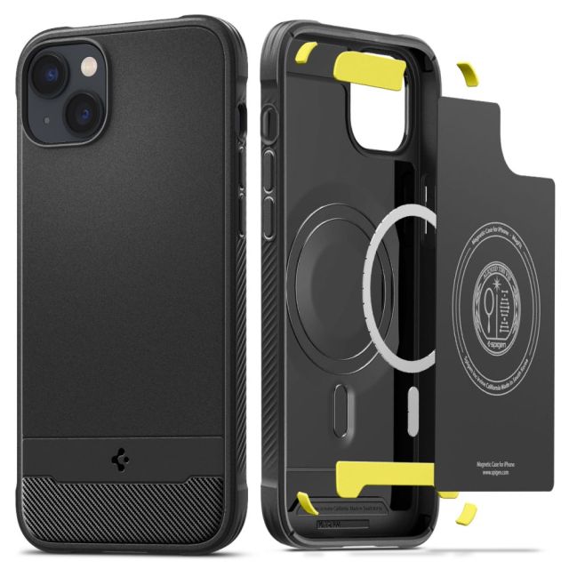 Spigen Rugged Armor Magsafe Back Cover Πλαστικό / Σιλικόνης Ανθεκτική Matte Black (iPhone 14)