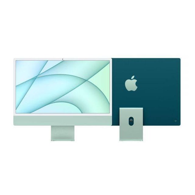 Apple iMac (Retina 4.5K, 24" 2021, 2 TBT3, M1) | Apple M1 | 16GB | 256GB SSD | Integrated | Green | Refurbished Grade A