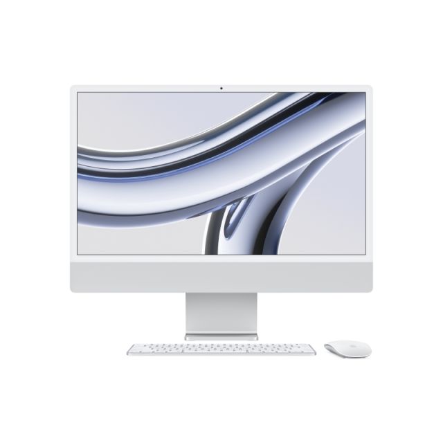 Apple iMac (Retina 4.5K, 24" 2023, 2 TBT3 + 2 USB-C, M3) | Apple M3 10-Core GPU | 8GB | 256GB SSD | Integrated | Silver | Refurb