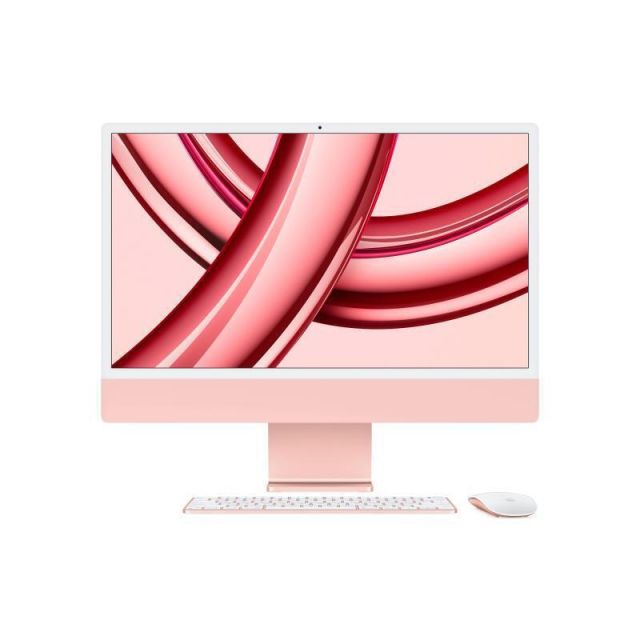 Apple iMac (Retina 4.5K, 24" 2023, 2 TBT3 + 2 USB-C, M3) | Apple M3 10-Core GPU | 8GB | 256GB SSD | Integrated | Pink | Refurbis