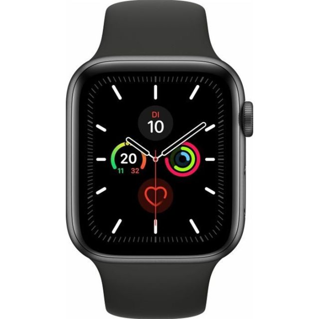 Apple Watch Series 5 44mm GPS Aluminum Case | Grey | Black Sport Band | Refurbished Grade A