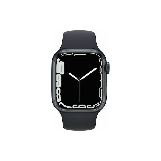 Apple Watch Series 7 45mm GPS + Cellular Aluminum Case | Black | Beige Sport Band | Refurbished Grade A