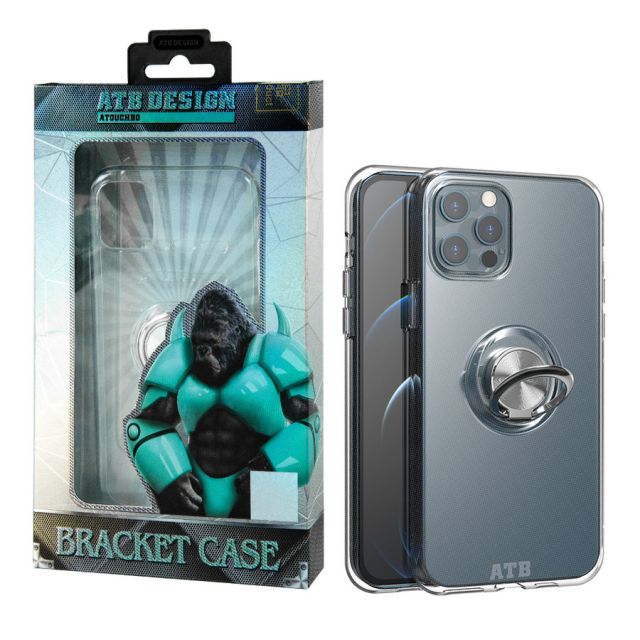 ATB Design Ring Holder TPU iPhone 12/12 Pro Διάφανη