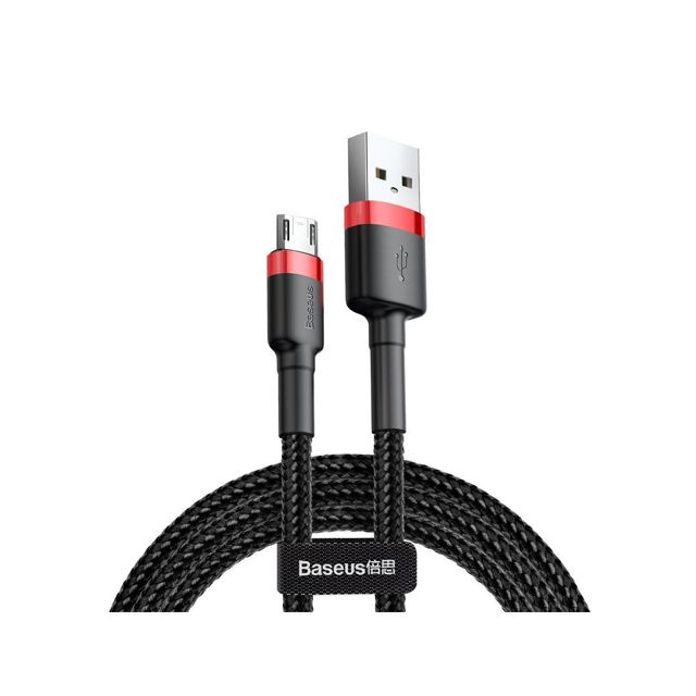 Baseus Καλώδιο USB 2.0 to micro USB Cable Κόκκινο-Μαύρο 1m