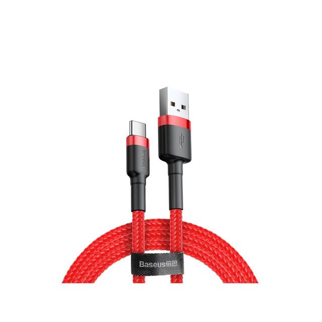 Baseus Cafule Braided USB 2.0 Cable USB-C male - USB-A Μαύρο 0.5m (CATKLF-A91)