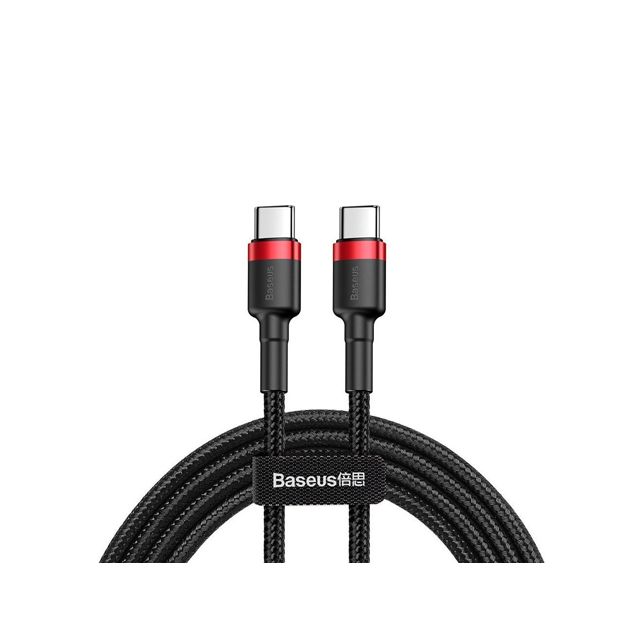 Baseus Καλώδιο USB 2.0 Cable USB-C male - USB-C male Κόκκινο-Μαύρο 1m 