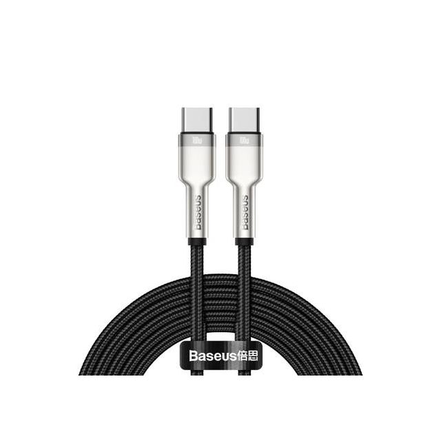 Baseus Cafule Metal Braided USB 2.0 Cable USB-C male - USB-C male Μαύρο 2m (CATJK-D01)