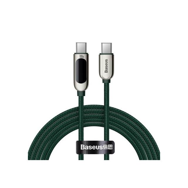 Baseus Display Braided USB 2.0 Cable USB-C male - USB-C male Πράσινο 2m (CATSK-C06)