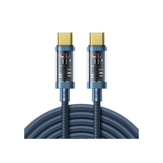 Joyroom S-CC100A12 Braided USB 2.0 Cable USB-C male - USB-C male Μπλε 1.2m