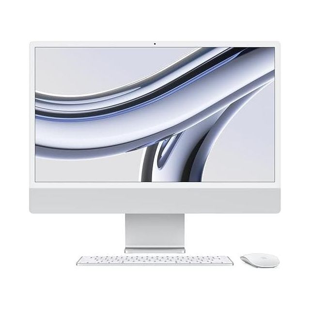 Apple iMac (Retina 4.5K, 24" 2023, 2 TBT3 + 2 USB-C, M3) | Apple M3 10-Core GPU | 8GB | 512GB SSD | Integrated | Silver | Refurbished Grade A