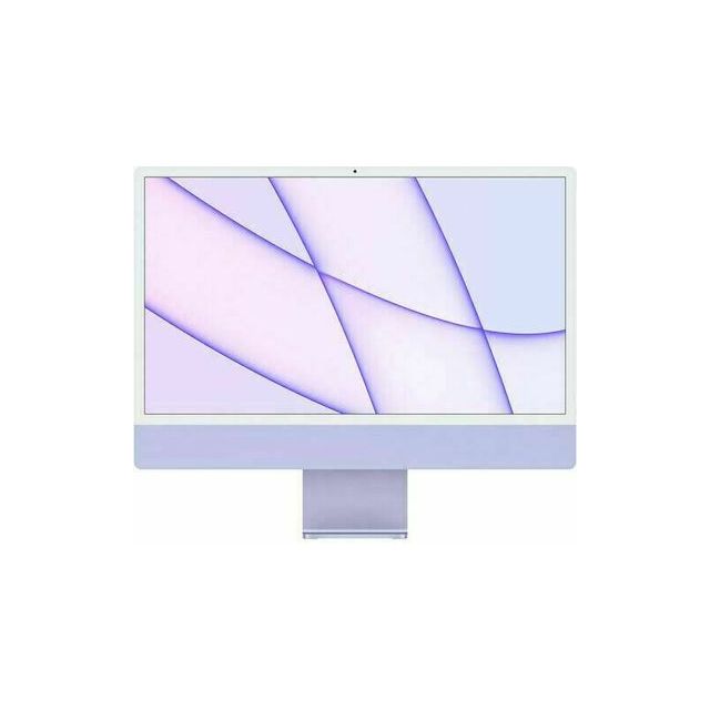 Apple iMac (Retina 4.5K, 24" 2021, 2 TBT3 + 2 USB-C, M1) | Apple M1 | 8GB | 256GB SSD | Integrated | Purple | Refurbished Grade 
