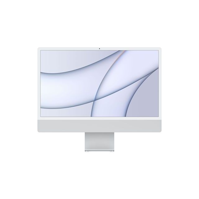 Apple iMac with VESA Mount (Retina 4.5K, 24" 2021, 2 TBT3, M1) | Apple M1 | 16GB | 256GB SSD | Integrated | Silver | Refurbished