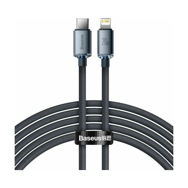 Baseus Crystal Shine USB-C to Lightning 20W 2m Μαύρο