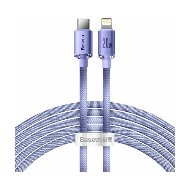 Baseus Crystal Shine USB-C to Lightning 20W 2m Μώβ