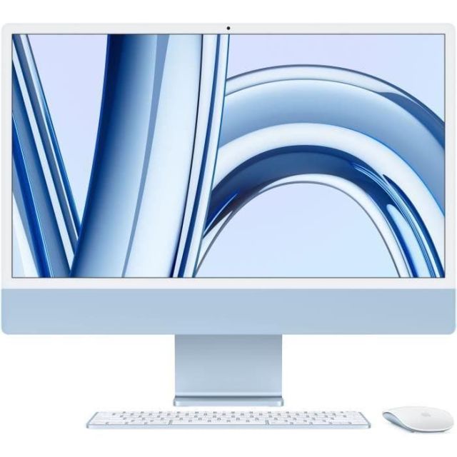 Apple iMac (Retina 4.5K, 24" 2023, 2 TBT3, M3) | Apple M3 8-Core GPU | 8GB | 256GB SSD | Integrated | Blue | Refurbished Grade A