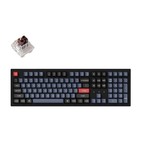 Keychron K10 Pro Ασύρματο Gaming Μηχανικό Πληκτρολόγιο με Keychron K Pro Brown διακόπτες και RGB φωτισμό (Αγγλικό US) K10P-H3