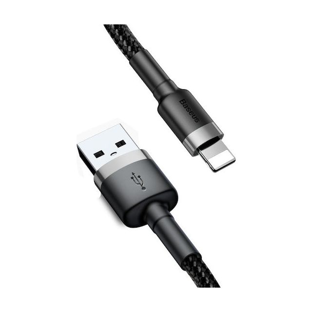 Baseus Cafule Braided USB to Lightning Cable Μαύρο 3m (CALKLF-RG1)