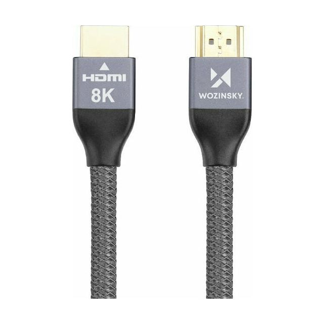 Wozinsky HDMI 2.1 Cable HDMI male - HDMI male 5m Γκρι