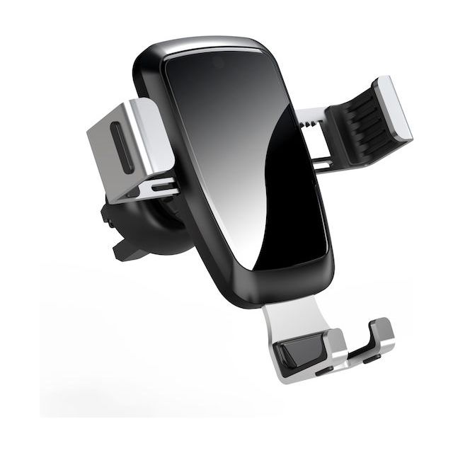 Hurtel Βάση Κινητού Αυτοκινήτου YC08 με Ρυθμιζόμενα Άγκιστρα Ασημί