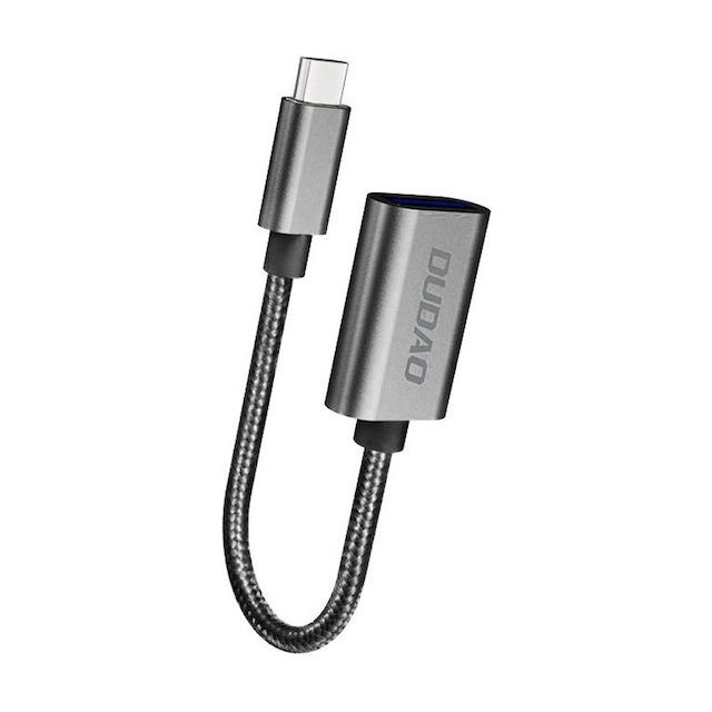 Dudao L15t Μετατροπέας USB-C male σε USB-A female Γκρι 1τμχ