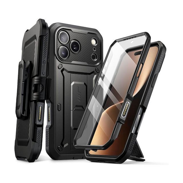 Supcase Ub Pro Back Cover Tempered Glass / Πλαστικό Μαύρο (iPhone 17 Pro Max)