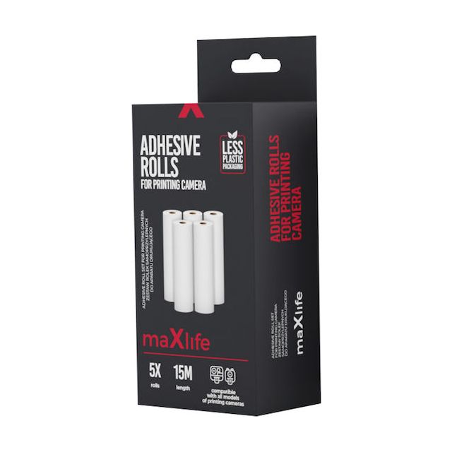 Maxlife Adhesive Paper Child Photo Printer Pack 5 Rolls White