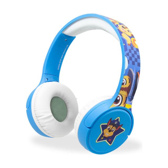 Paw Patrol Ασύρματα Bluetooth Παιδικά On Ear Ακουστικά με 20 ώρες Λειτουργίας Μπλε