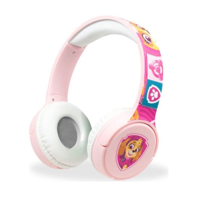 Paw Patrol Ασύρματα Bluetooth Παιδικά On Ear Ακουστικά με 20 ώρες Λειτουργίας Ροζ