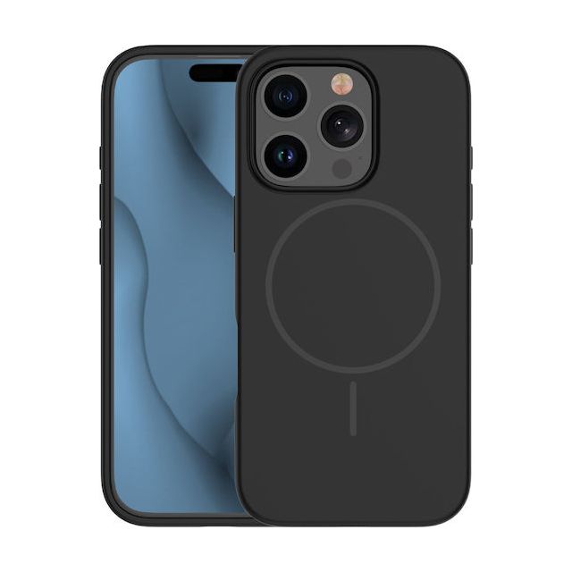 TelForceOne Silicone Thin Mag Back Cover Σιλικόνης Μαύρο (iPhone 16 Pro Max)