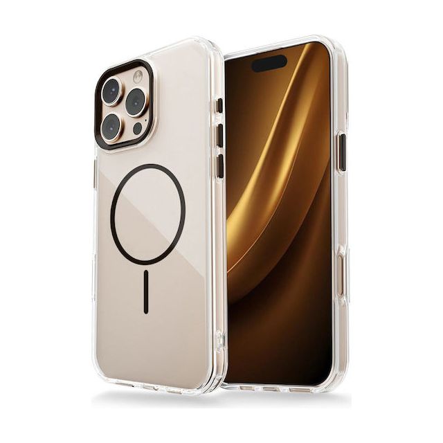 TelForceOne Clear Thin Mag Back Cover Σιλικόνης Μαύρο (iPhone 16 Pro Max)