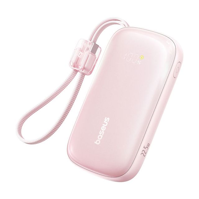Baseus EnerFill FC21 QPow3 Ultra Power Bank 20000mAh 22.5W με Θύρα USB-A Ροζ