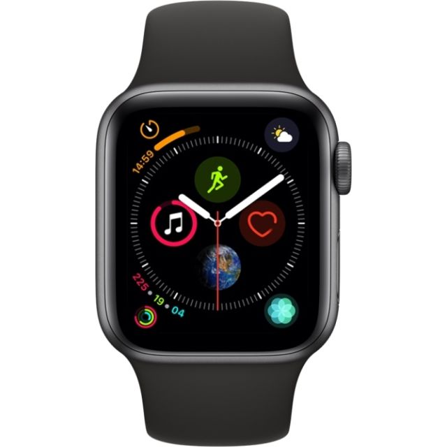 Apple Watch Series 5 44mm GPS+Cellular Aluminum Case | Grey | Black Sport Band | Refurbished Grade A