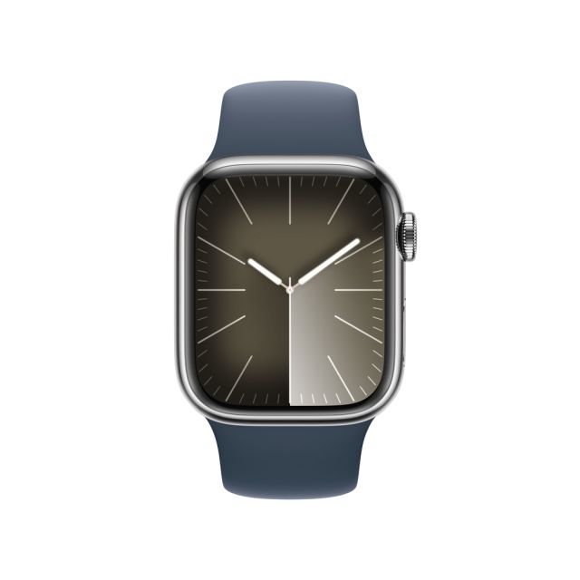 Apple Watch Series 6 44mm GPS + Cellular Stainless Steel case | Grey | Blue Sport Band | Refurbished Grade A