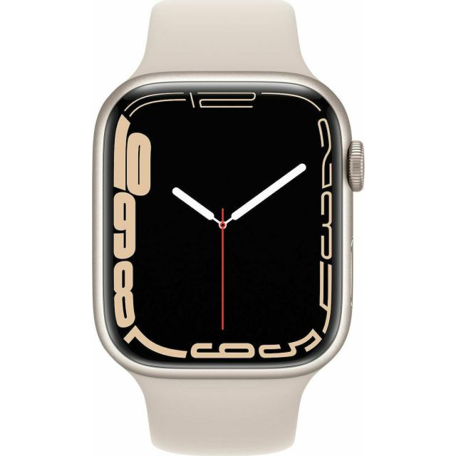 Apple Watch Series 7 Nike 45mm GPS+Cellular Aluminum Case | Black | Beige Sport Band | Refurbished Grade A