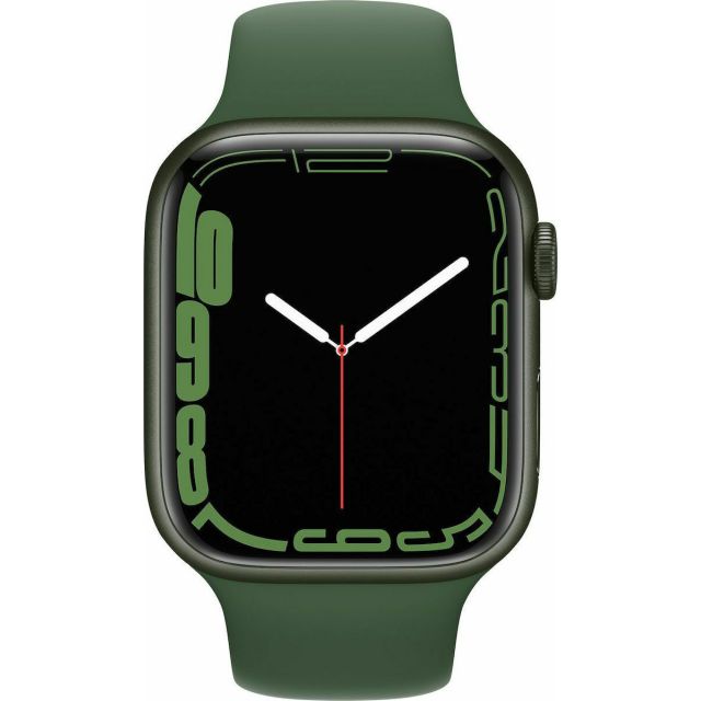 Apple Watch Series 7 41mm GPS + Cellular Aluminum Case | Green | Green Sport Band | Refurbished Grade A
