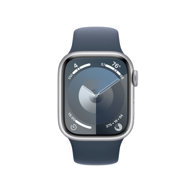 Apple Watch Series 8 41mm GPS+Cellular Aluminum Case | Silver | Blue Sport Band | Refurbished Grade A