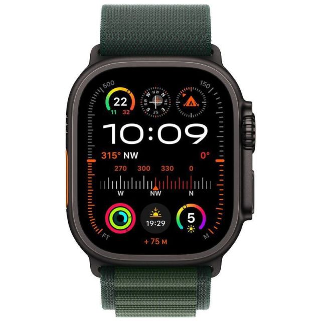 Apple Watch Ultra 2 49mm GPS+Cellular Titanium Case | Silver | Green Alpine Loop | Refurbished Grade A