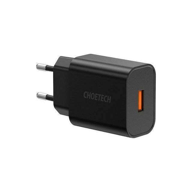 Choetech Φορτιστής Χωρίς Καλώδιο με Θύρα USB-A Quick Charge 3.0 Μαύρος (Q5003)