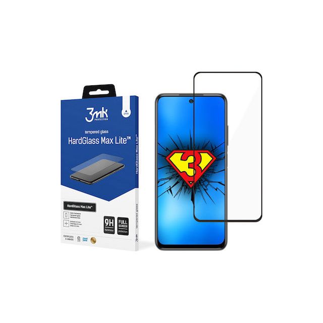 3MK Hardglass Max Lite Full Face Tempered Glass Μαύρο (Redmi Note 11/11S)