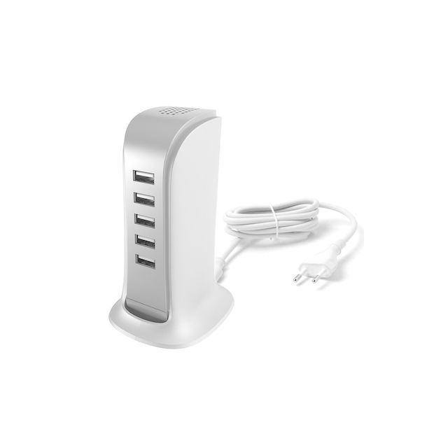 Dudao Βάση Φόρτισης με 5 Θύρες USB-A σε Λευκό χρώμα (A5EU)